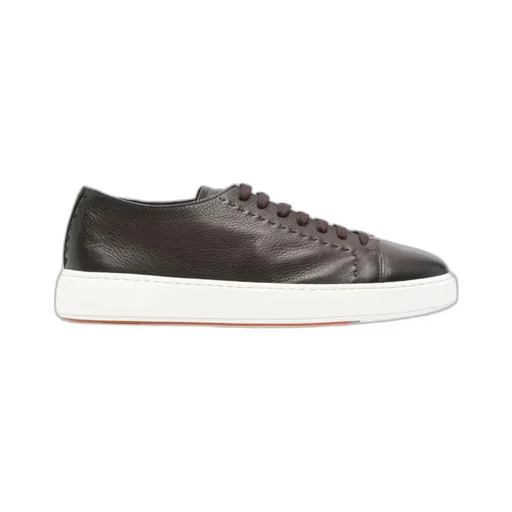 Round-Toe Lace-Up Sneakers