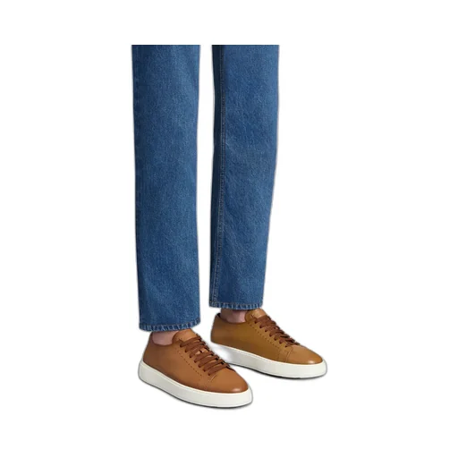 Round-Toe Lace-Up Sneakers
