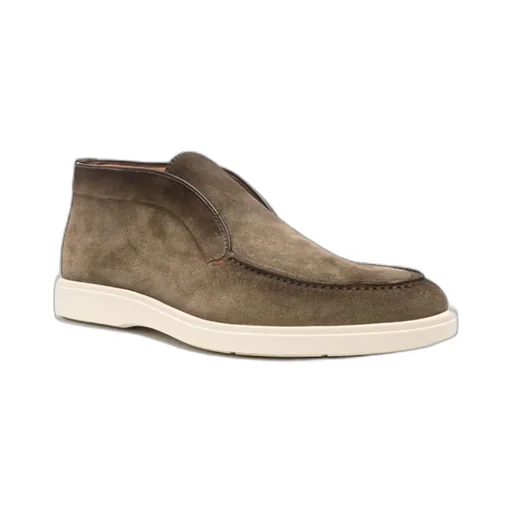 Almond-Toe Slip-On Boots