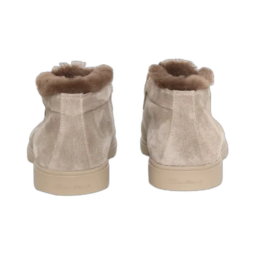 Suede Fur-Lined Desert Boots