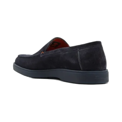 Suede Round-Toe Loafers