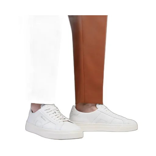 Double Buckle Lace-Up Sneakers