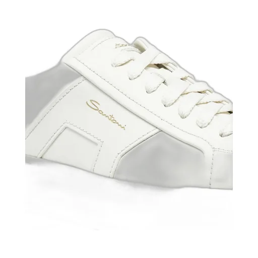 Double Buckle Lace-Up Sneakers