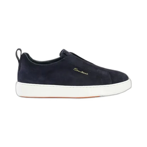 Logo-Lettering Round Toe Sneakers