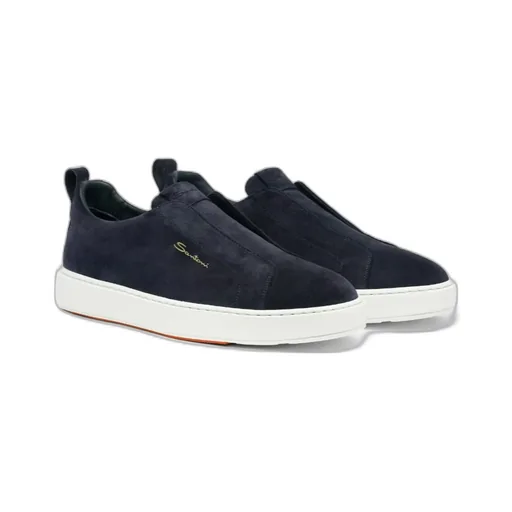 Logo-Lettering Round Toe Sneakers