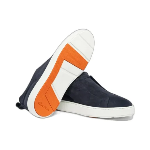 Logo-Lettering Round Toe Sneakers