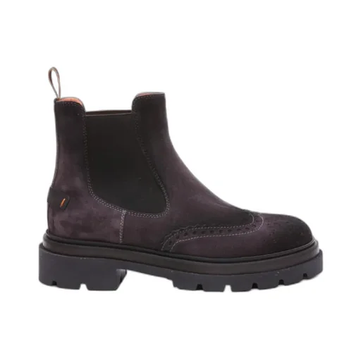 Round Toe Slip-On Ankle Boots