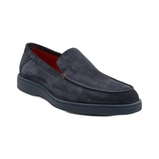 Suede Round-Toe Loafers