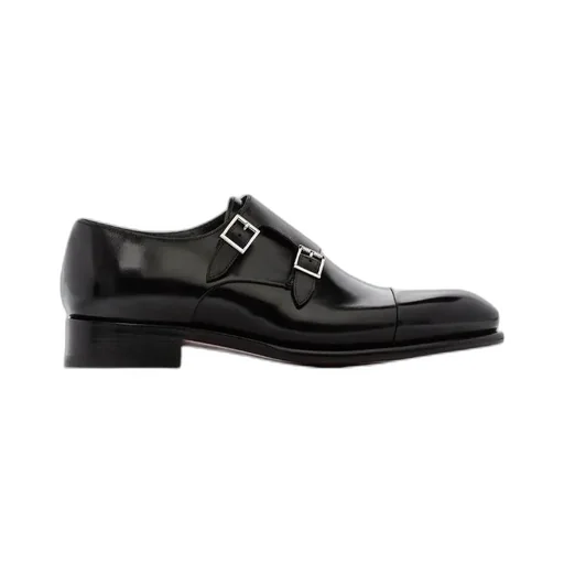 Buckle Detailed Slip-On Monk Shoes