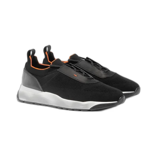 Knitted Panelled Sneakers