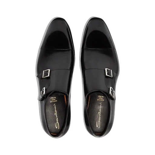 Buckle Detailed Slip-On Monk Shoes