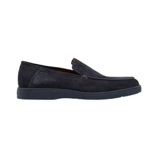 Suede Round-Toe Loafers