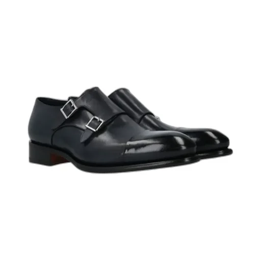 Buckle Detailed Slip-On Monk Shoes