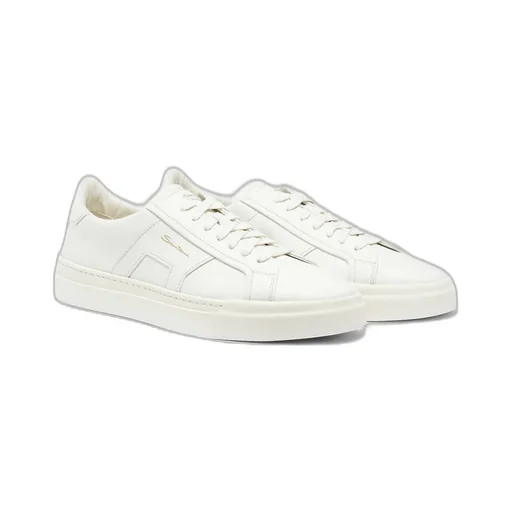 Double Buckle Lace-Up Sneakers