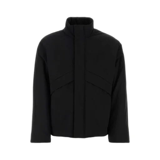 Mock-Neck Straight Cut Blouson