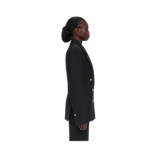 Wool Double-Breasted Suit Coat