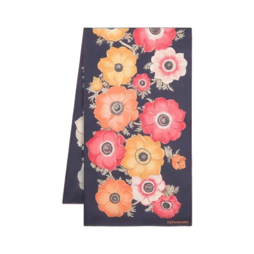 Anemone Printed Silk Scarf