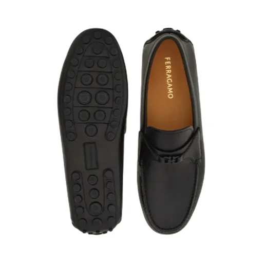 Gancini-Buckle Slip-On Loafers