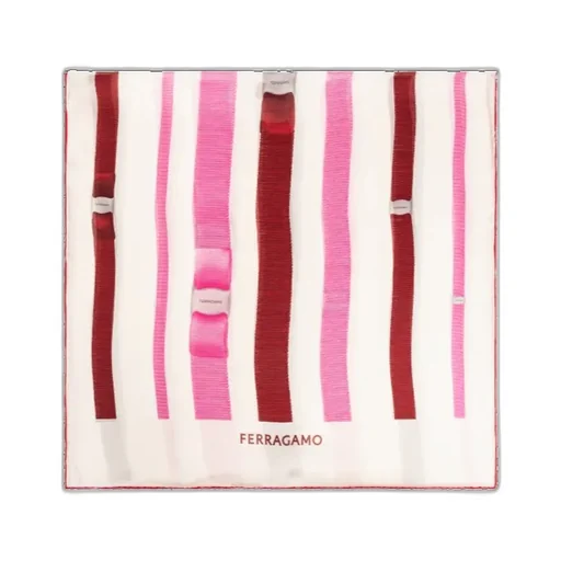 Striped-Print Silk Scarf