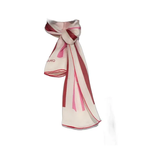 Striped-Print Silk Scarf