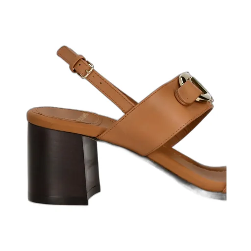 Gancini-Buckle Square-Toe Sandals