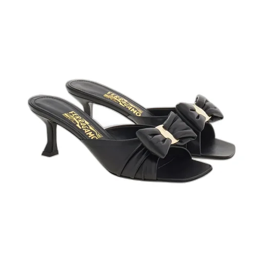 Padded Vara Square-Open Toe Mules