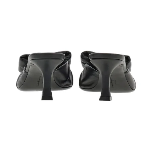 Padded Vara Square-Open Toe Mules