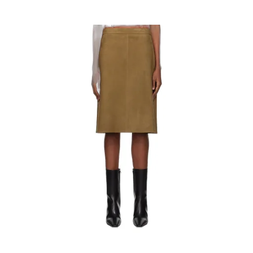 A-Line Leather Skirt
