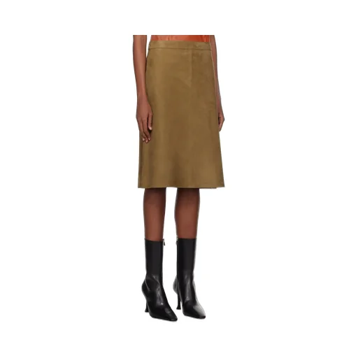 A-Line Leather Skirt