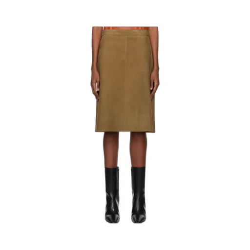A-Line Leather Skirt