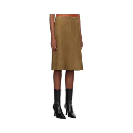 A-Line Leather Skirt