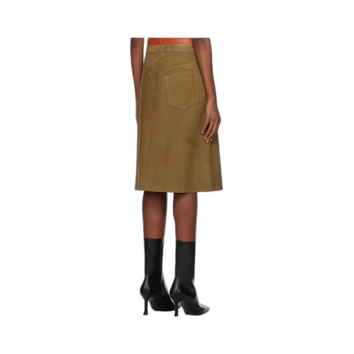 A-Line Leather Skirt