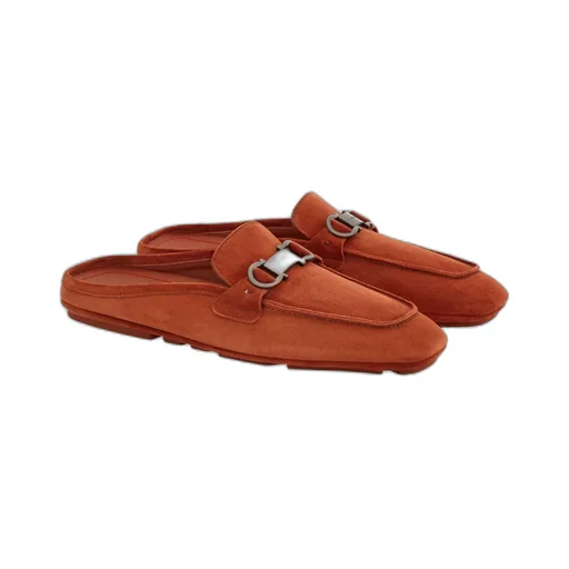 Loafer Mule With Gancini Ornament