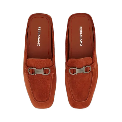 Loafer Mule With Gancini Ornament