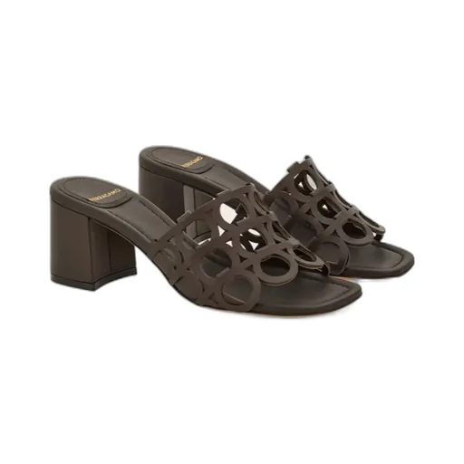 Gancini High-Heeled Sandals