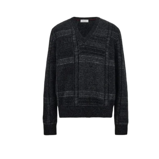 V-Neck Tartan Jumper