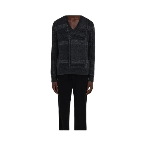 V-Neck Tartan Jumper