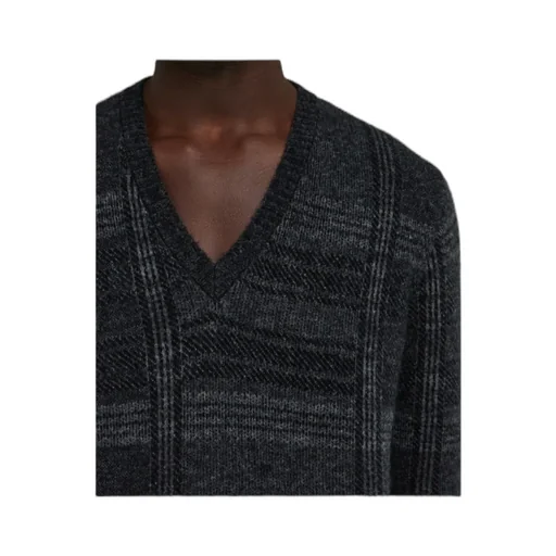 V-Neck Tartan Jumper