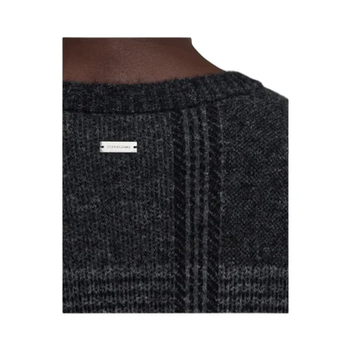 V-Neck Tartan Jumper