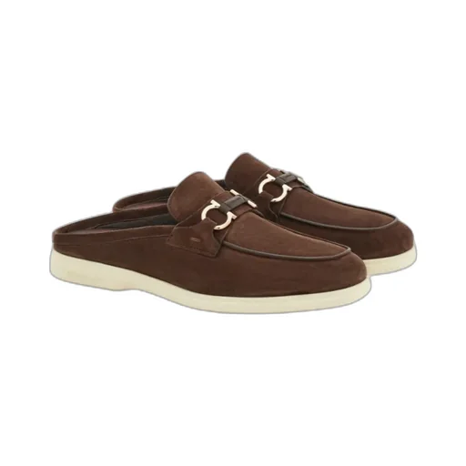 Gancini Buckle Loafer Mule