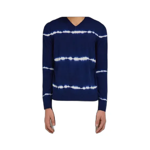 Tie Dye Wool V-Neck Pullover
