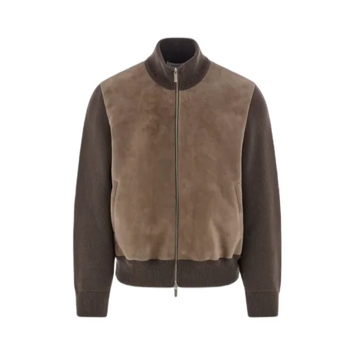 Blouson With Leather Inserts