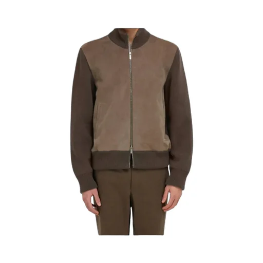 Blouson With Leather Inserts