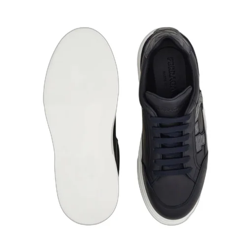 Low-Top Sneaker With Gancini Detail