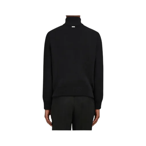 Bomber Jacket In Leather And Wool