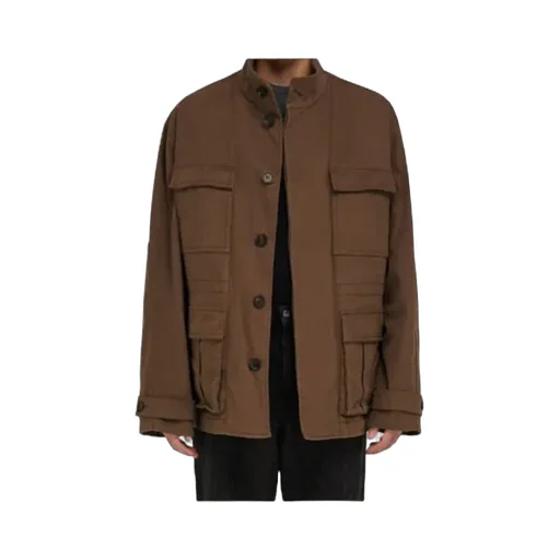 High Neck Concealed Fastened Jacket