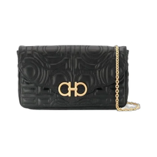 Gancini Mini Embossed Crossbody Bag