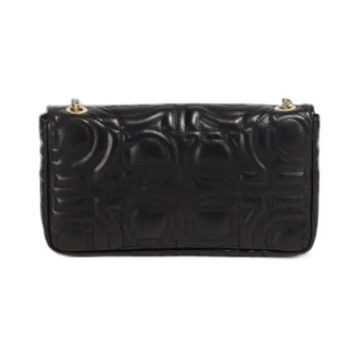 Gancini Mini Embossed Crossbody Bag