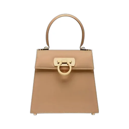 Logo Gold Button Handbag