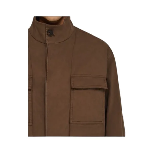 High Neck Concealed Fastened Jacket